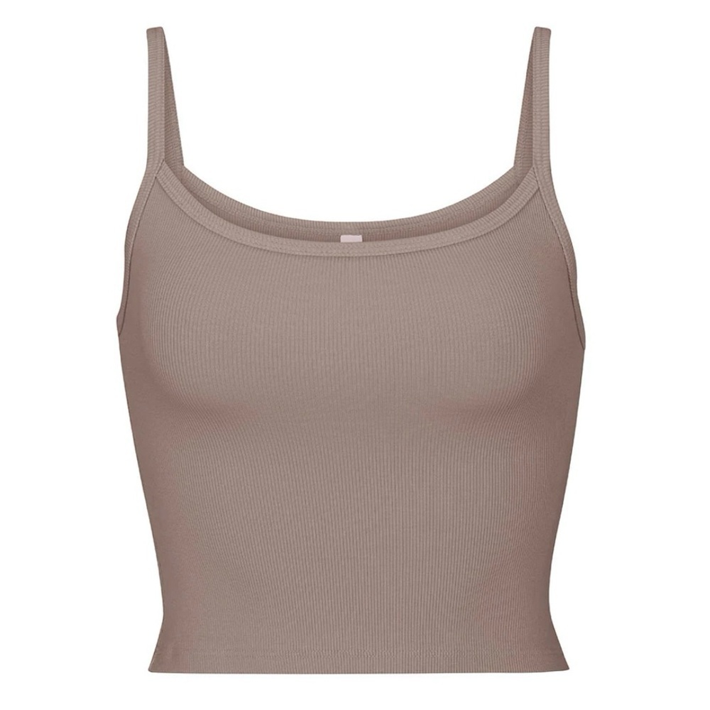 PJ Harlow Bra30 Strappy Tank in Grain, Size L – Supima Cotton Blend Made in USA